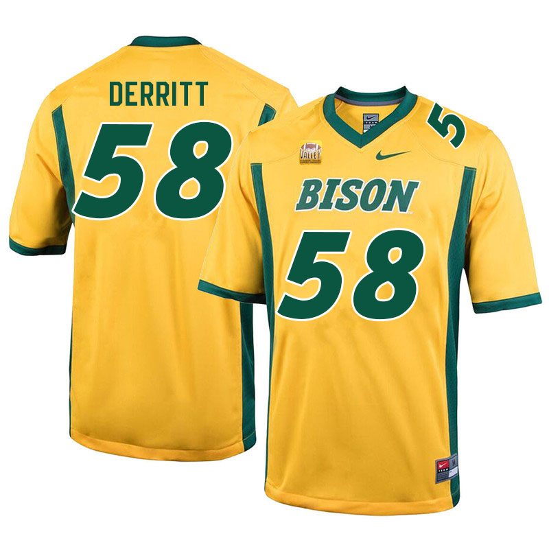 Men #58 Javier Derritt North Dakota State Bison College Football Jerseys Sale-Yellow
